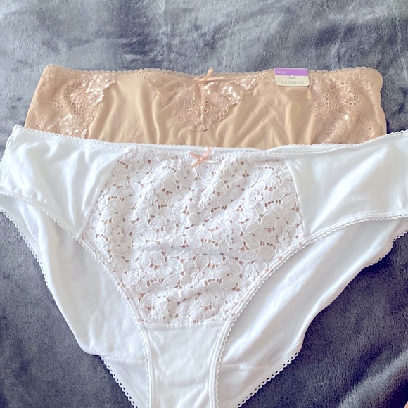 Cacique Intimates & Sleepwear Nwt 2 Pair Nudewhite 2x Panties